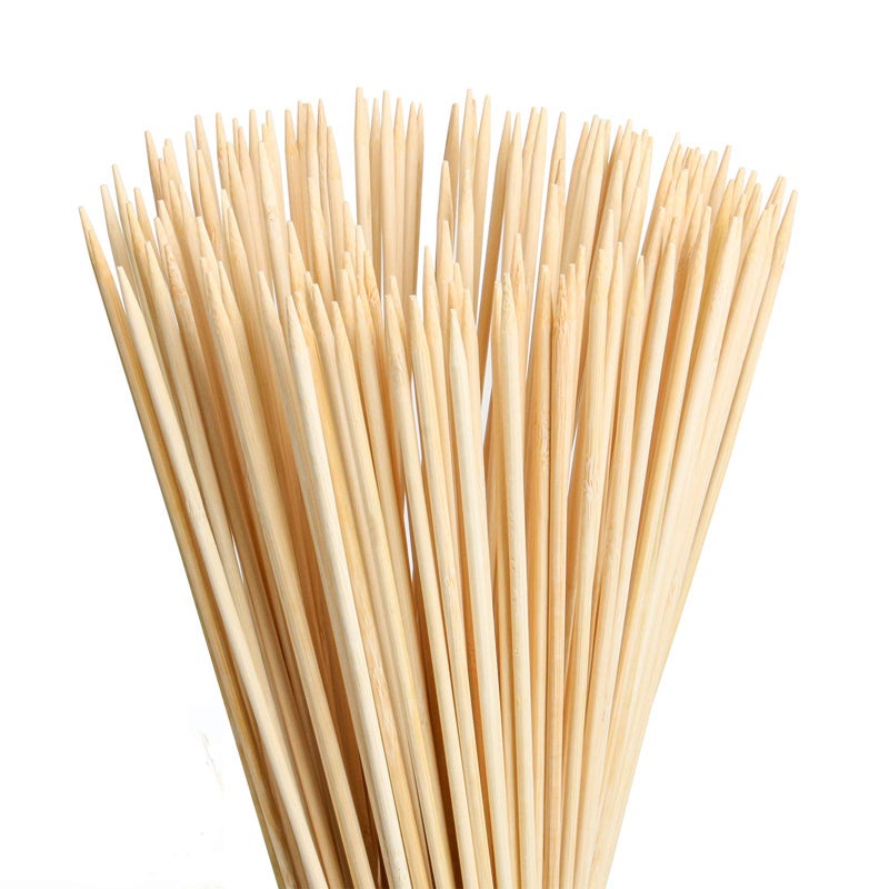 FLYPARTY Bamboo Marshmallow Roasting Sticks with 30 Inch 5mm Thick Extra Long Heavy Duty Wooden SkewersRoaster Barbecue SMores Skewers Hot Dog Forks for CampingPartyKebab Sausage120 Pcs