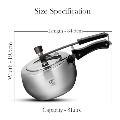 Omichef Triply Stainless Steel Pressure Cooker Inner Lid | 3 Litre | ISI Certified, Induction & Gas Stove Compatible | Rust-Free, Durable & 100% Toxin Free - Image 3