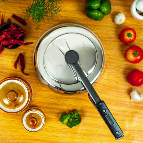 Omichef Triply Stainless Steel Pressure Cooker Inner Lid | 3 Litre | ISI Certified, Induction & Gas Stove Compatible | Rust-Free, Durable & 100% Toxin Free - Image 5