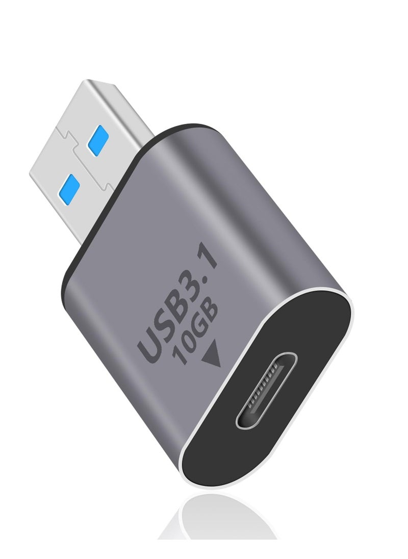 Excefore 2 Pack USB Male to USB Type C Female Adapter, 3.1 USB A to C Adapter, OTG Fast Charging, Suitable for iphone, Laptop, Power, MacBook  - Image 1