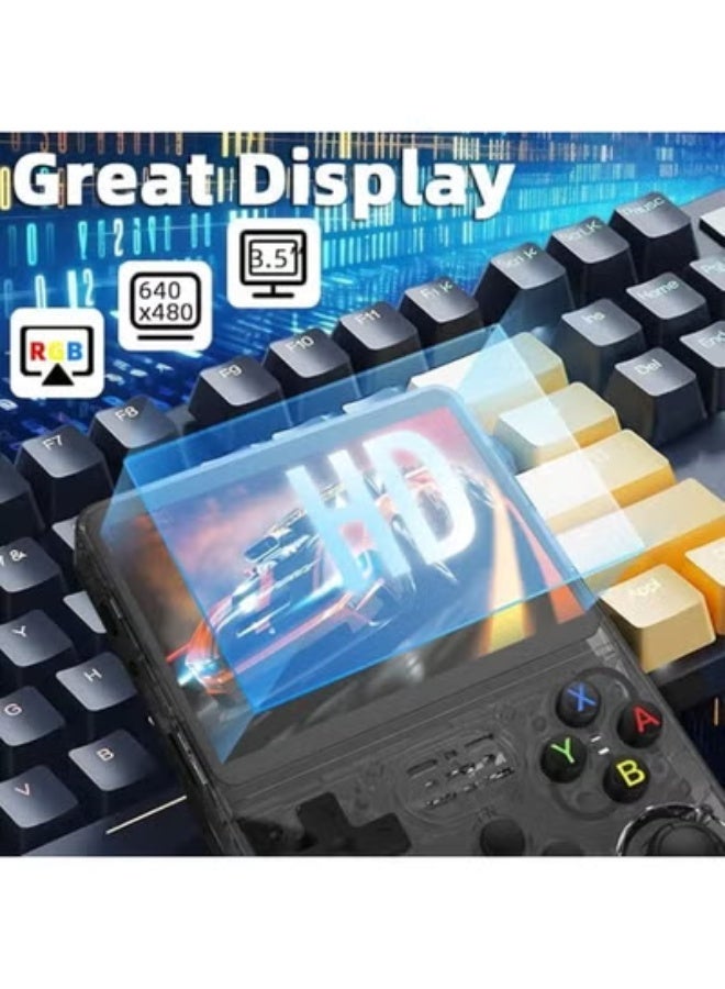 R36s Retro Handheld Game Console, 3.5-inch IPS Screen, Open Source Linux System, 64GB Storage with 20,000+ Classic Games, Portable Pocket Player - Image 2