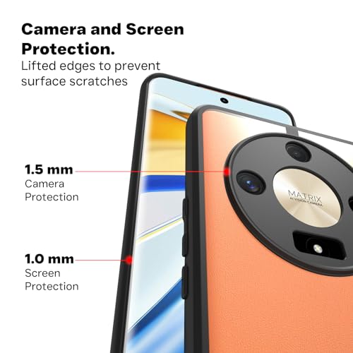 RIGGEAR Shockproof Sleek Hybrid Armor Back Cover Case Compatible with Honor X9b 5G (Clear PC + Black TPU Bumper) - Image 3