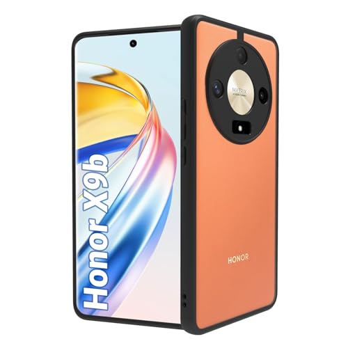 RIGGEAR Shockproof Sleek Hybrid Armor Back Cover Case Compatible with Honor X9b 5G (Clear PC + Black TPU Bumper) - Image 1