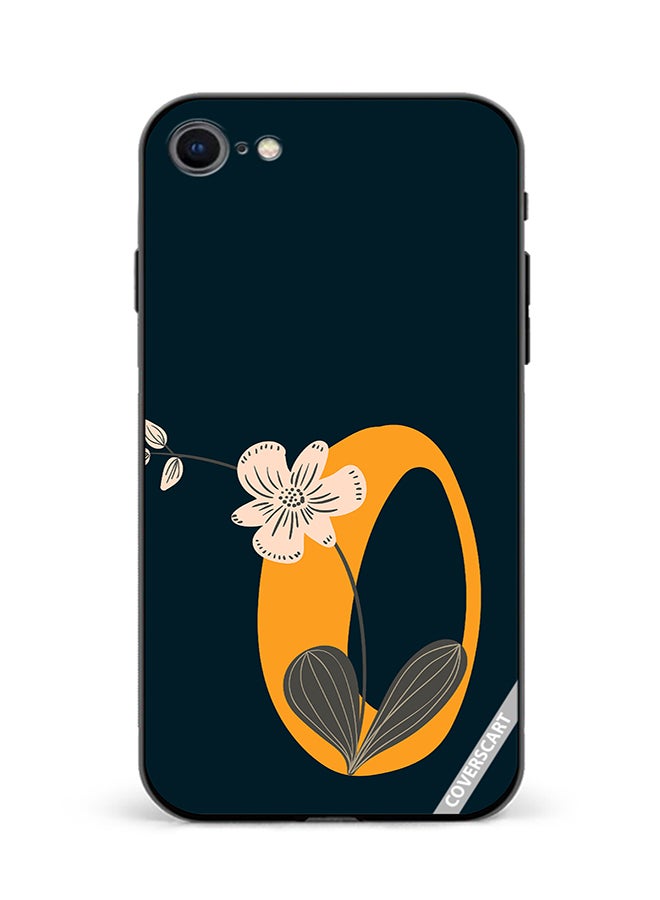 Protective Case Cover For Apple iPhone SE 2022 Alphabet O Design Black