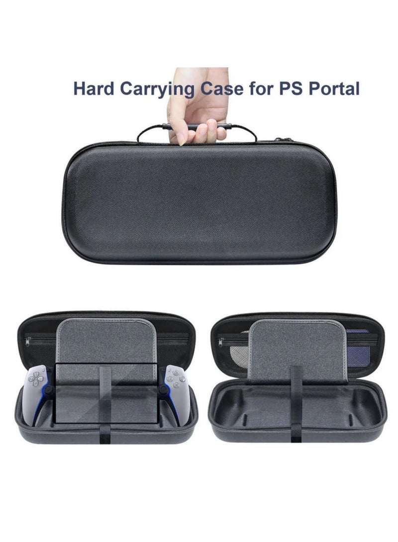 For PS5 Portal Handheld Storage Bag Shockproof Compression Resistant EVA Portable Hard Case with Internal Mesh Pocket Handle Design for Travel Accessories Protection JYS-P5182  - Image 3