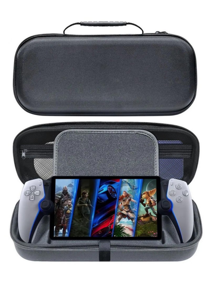 For PS5 Portal Handheld Storage Bag Shockproof Compression Resistant EVA Portable Hard Case with Internal Mesh Pocket Handle Design for Travel Accessories Protection JYS-P5182  - Image 5