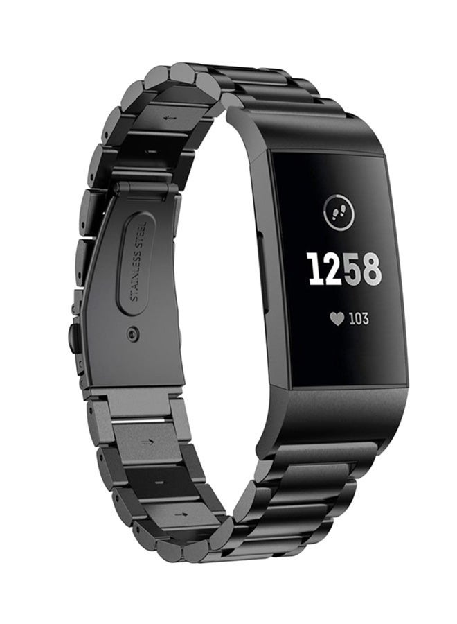 NIBEMINENT Replacement Band For Fitbit Charge 3 Black - Image 3