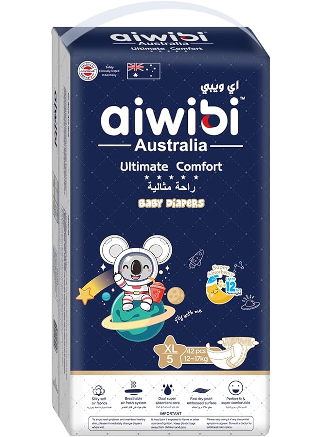 aiwibi Ultimate Comfort Baby Diapers 42 Pieces X Large