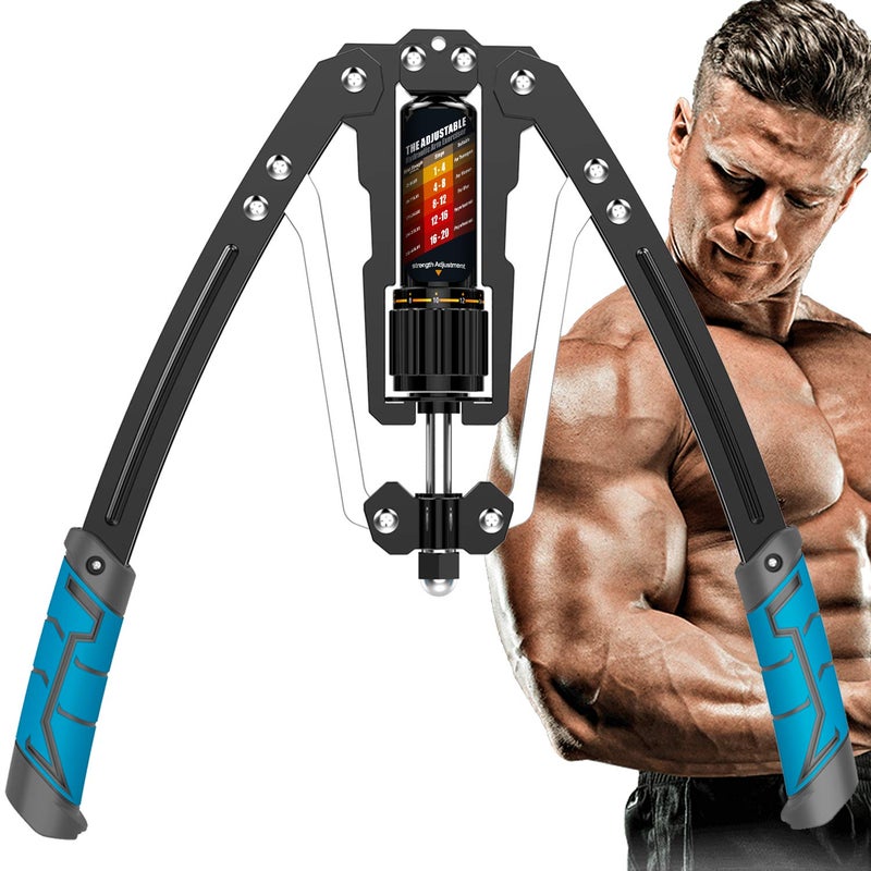 EAST MOUNT Twister Arm Exerciser - Adjustable 22-440lbs Hydraulic Power, Home Chest Expander, Shoulder Muscle Training Fitness Equipment, Arm Enhanced Exercise Strengthener. (R2-Blue) - Image 1