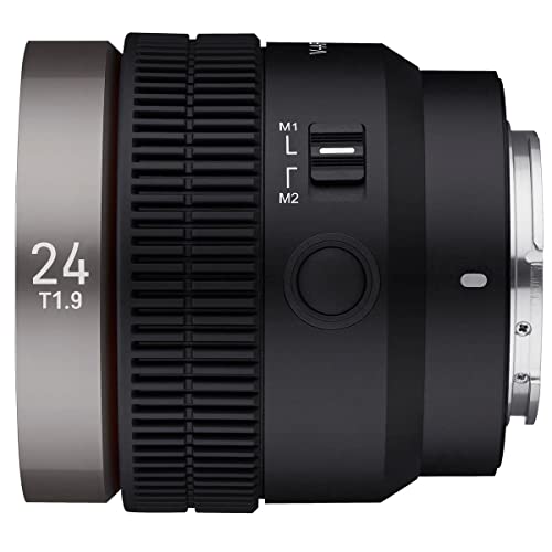 Samyang Cine Auto Focus 24mm T1.9 Full Frame Wide Angle Lens for Sony E Mount - Unified Form Factor, 8K Ready, Custom Switch, Focus Hold, Tally Lamp Indicator, Lightweight Build, Weather Sealed - Image 2
