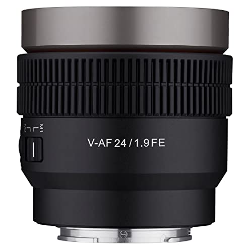 Samyang Cine Auto Focus 24mm T1.9 Full Frame Wide Angle Lens for Sony E Mount - Unified Form Factor, 8K Ready, Custom Switch, Focus Hold, Tally Lamp Indicator, Lightweight Build, Weather Sealed - Image 4