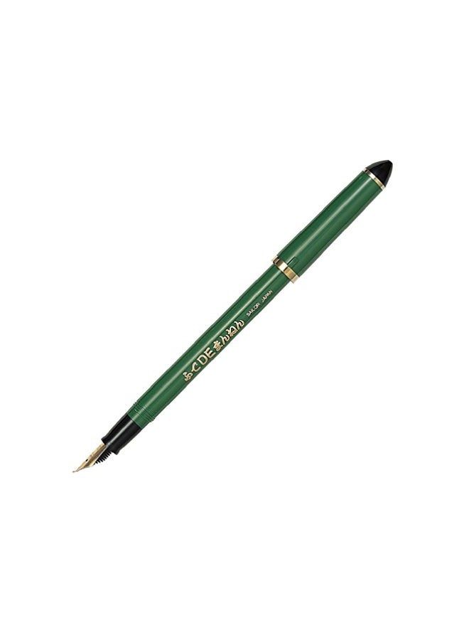 Sailor Fude De Mannen - Stroke Style Calligraphy Fountain Pen - Bamboo Green - Nib Angle 55 Degrees (11-0127-767) - Image 1