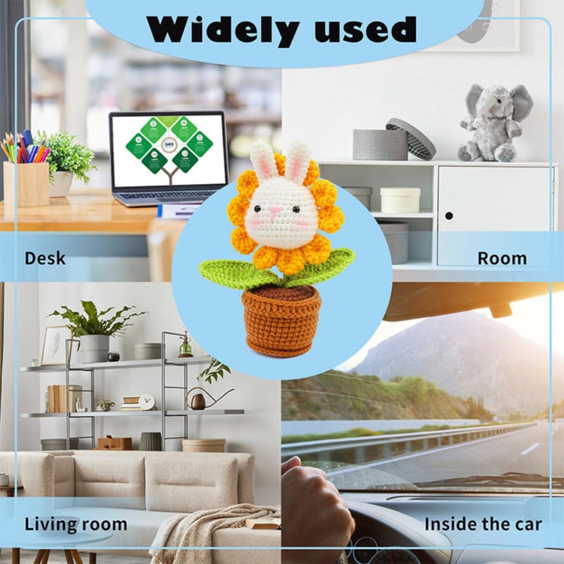 Tusmad Crochet Kit for Beginners Adults Kids 13 Rabbit Sunflower Complete DIY Craft Kit with Colorful Yarns Ergonomic Hooks StepbyStep Video Tutorials Perfect Beginner Toy Creation Gift - Image 3