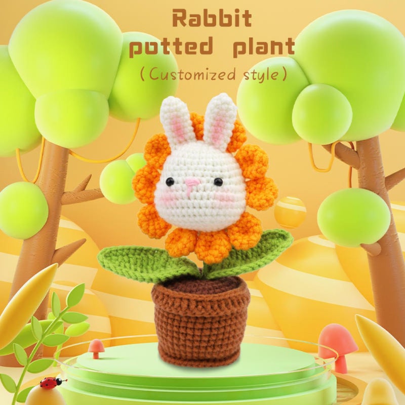 Tusmad Crochet Kit for Beginners Adults Kids 13 Rabbit Sunflower Complete DIY Craft Kit with Colorful Yarns Ergonomic Hooks StepbyStep Video Tutorials Perfect Beginner Toy Creation Gift - Image 5