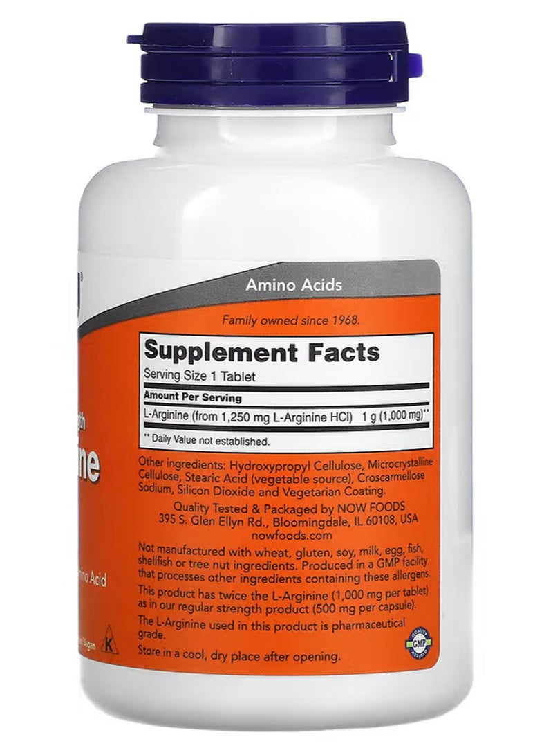 now L-Arginine, Double Strength, 1,000 mg, 120 Tablets - Image 2