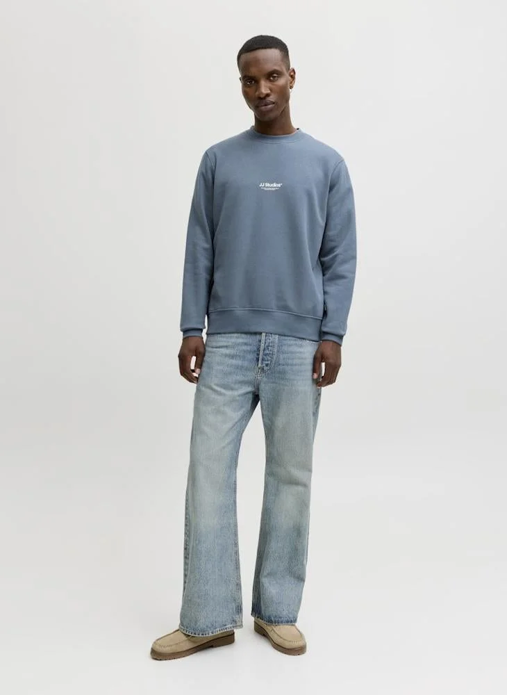 JACK & JONES  Logo Crew Neck Sweatshirt for Men | Best Price UAE