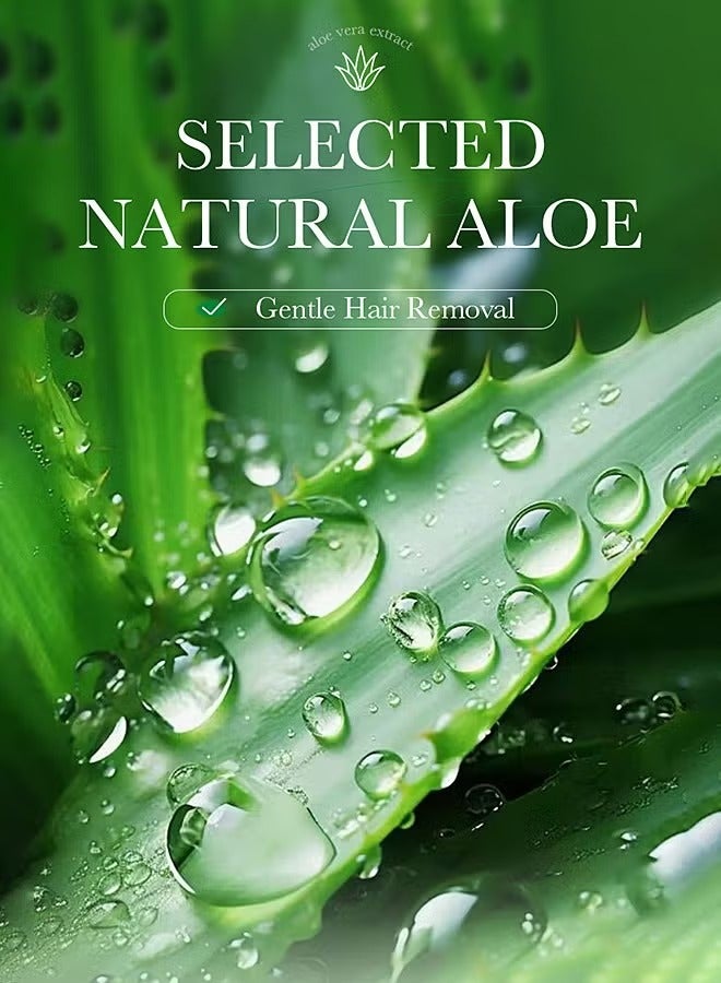 سادور شرائح شمع لإزالة الشعر، شرائح شمع مزدوجة الجوانب مع خلاصة الصبار، مجموعة إزالة الشعر بالشمع اللطيفة والمهدئة في المنزل للوجه والساقين والأذرع تحت الإبط وشرائط شمع الجسم لإزالة الشعر للرجال والنساء - Image 3