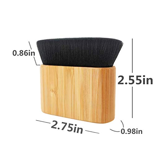 GOERTI Professional Makeup Kabuki Foundation Brush for Face and Body Makeup, Bamboo Handle Large Powder Brushes, Full Coverage Base Brush for Liquid, Highlighter, Bronzer, Cream or Flawless Cosmetics - Image 2