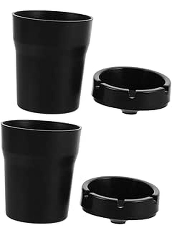 Smokeless Car Ashtray With Lid 2 Pack Portable Odor Control Travel Design - Image 1