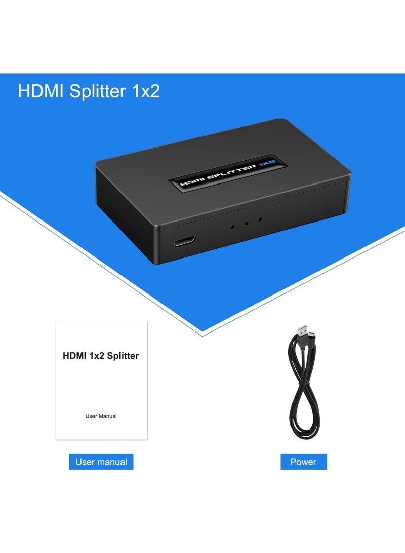 SYOSI موزع HDMI، 1x2 بدقة 1080P@60Hz لشاشتين مزدوجتين، موزع HDMI 1 مصدر إلى 2 شاشة، 1 في 2 خارج موزع 4K HDMI@30Hz متوافق مع/ HDTV/ لابتوب/ PS5/ 4/ 3/ سويتش/ Xbox/ DVD/ ستيك/ Xbox/ Roku - Image 4