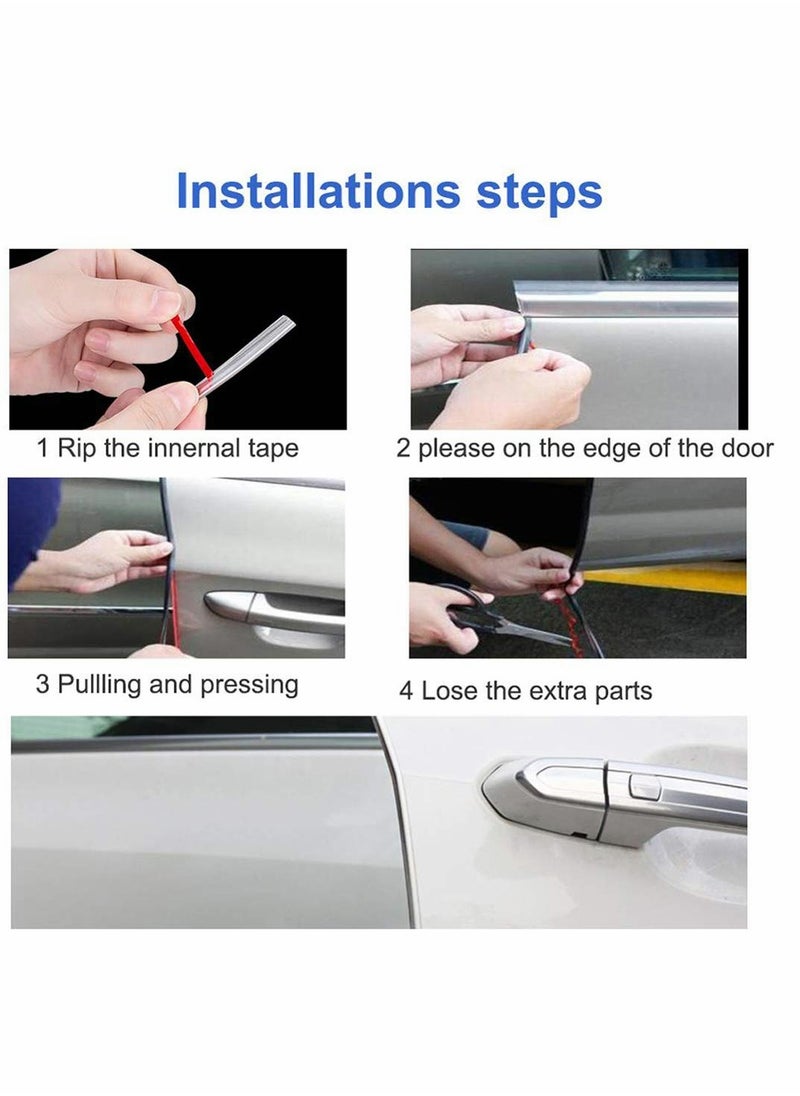 KASTWAVE Car Door Sill Protector, 16Ft Car Door Edge Guards Crash-proof Car Door Bumper for Most Car Clear, Full Shape Protects Edges of Vehicle on Trunk Lids Hoods Doors and Grilles  - Image 5