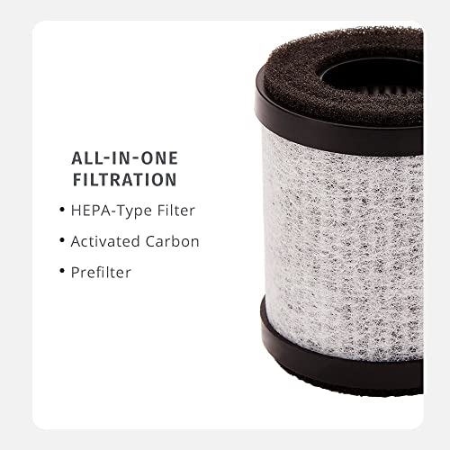 HoMedics فلتر استبدال هواء تنقية هوميدكس توتال كلين 3 في 1 من نوع HEPA، يعمل مع أجهزة تنقية الهواء المحمولة هوميدكس AP-P60-BK و AP-P60-WT، يلتقط الجسيمات الهوائية المجهرية، عبوة 3 قطع - Image 3