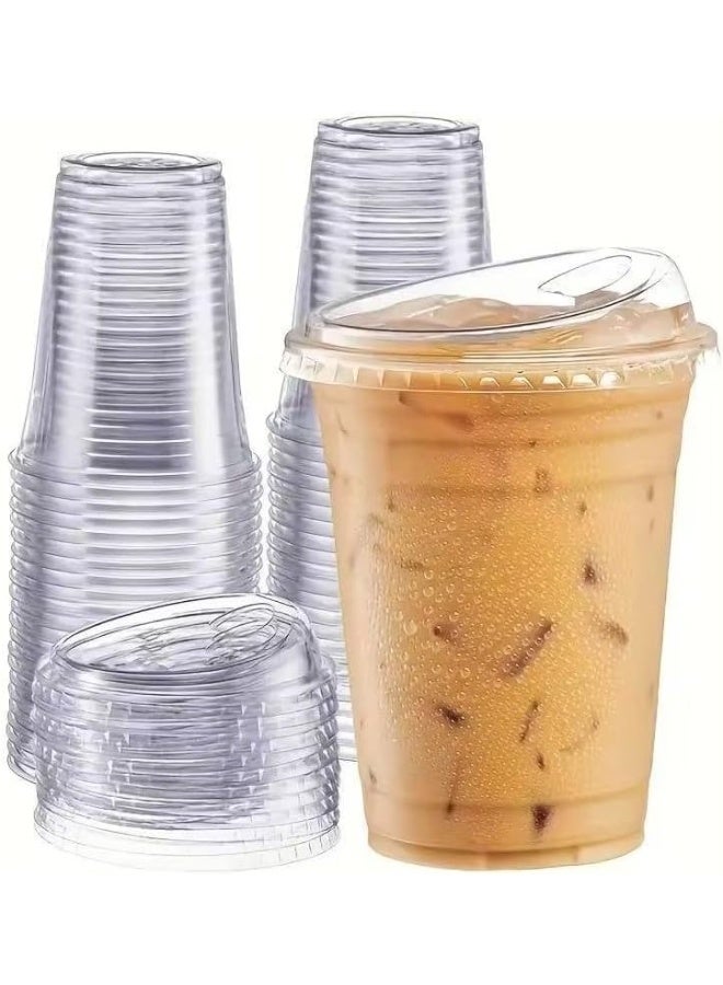 12oz disposable milk tea cup, coffee cup 100PCS ﻿ - Image 1