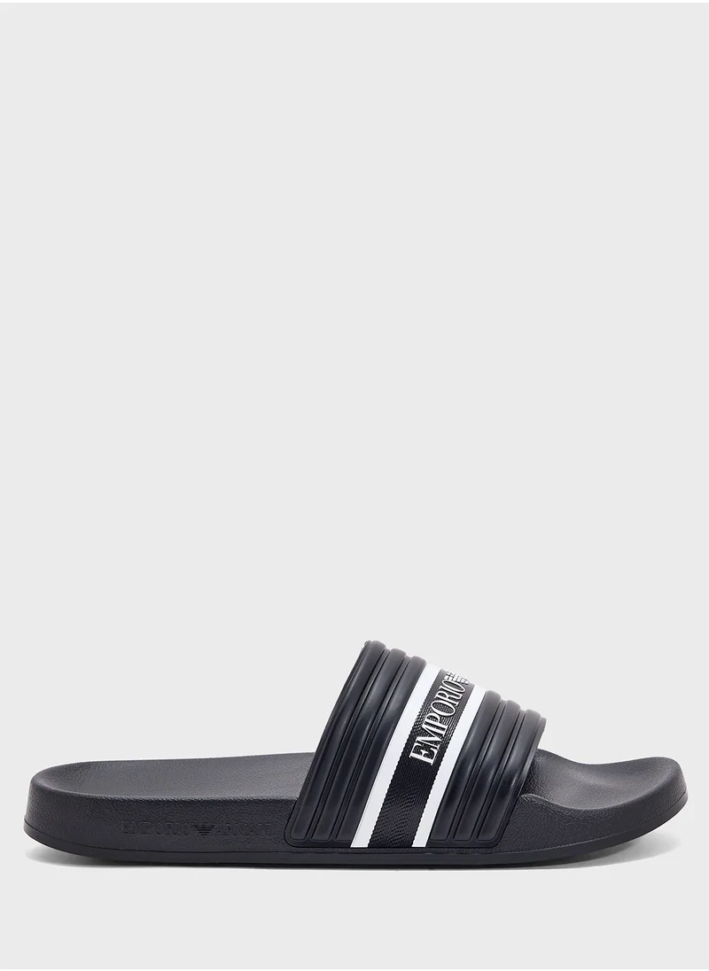 امبوريو ارماني Logo Beach Flip Flops