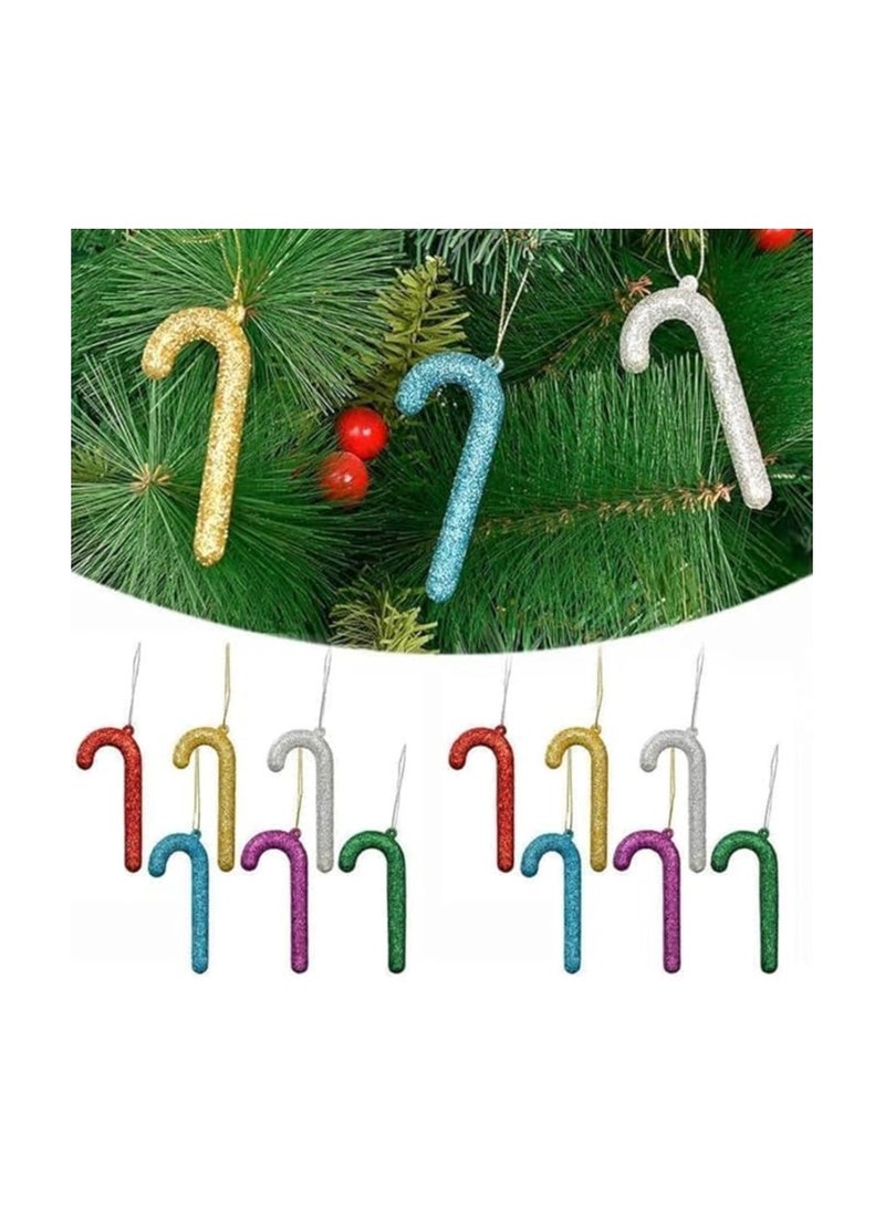 6 pieces of candy canes for hanging as Christmas tree decorations by Herzwild, candy necklace design, hanging (multicolored) size M - Image 1