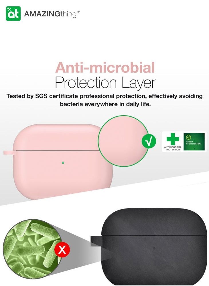 AMAZINGthing Smoothie Airpods Pro 2 Case Cover (2022) Airpods Pro (2nd Generation) Case with Carabiner - Pink  - Image 4