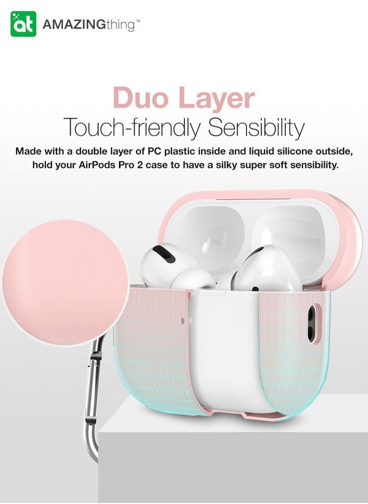 AMAZINGthing Smoothie Airpods Pro 2 Case Cover (2022) Airpods Pro (2nd Generation) Case with Carabiner - Pink  - Image 3