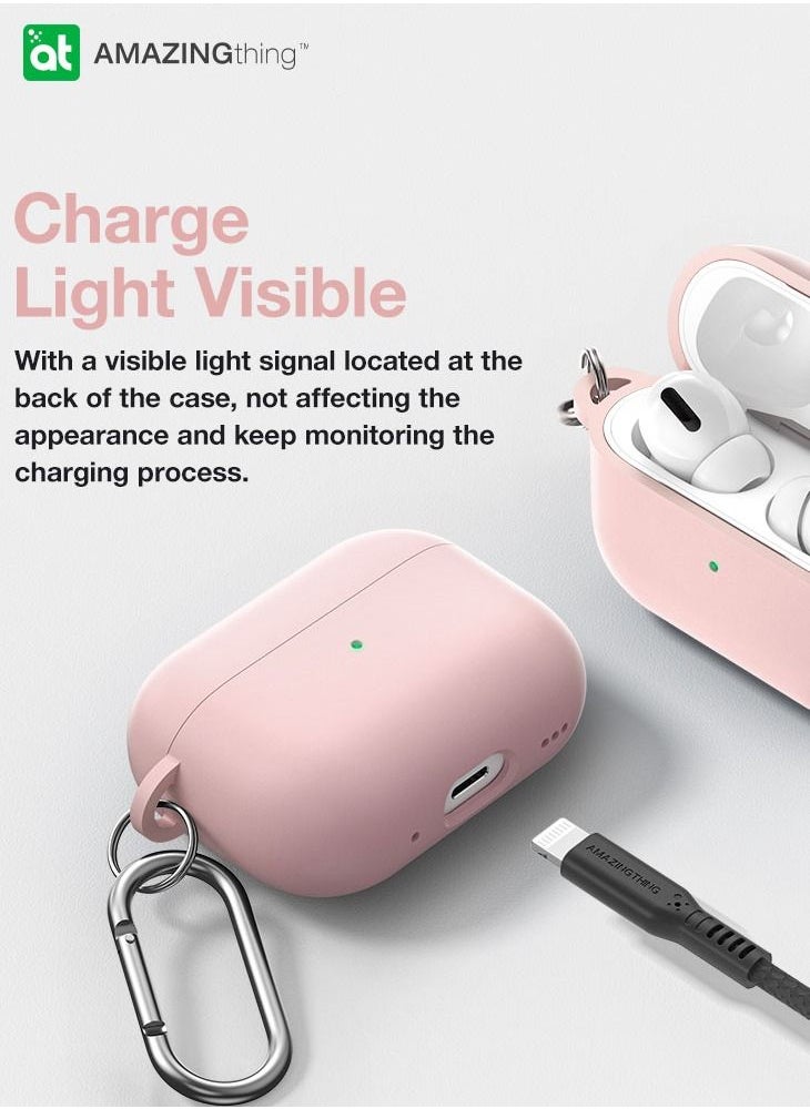 AMAZINGthing Smoothie Airpods Pro 2 Case Cover (2022) Airpods Pro (2nd Generation) Case with Carabiner - Pink  - Image 5