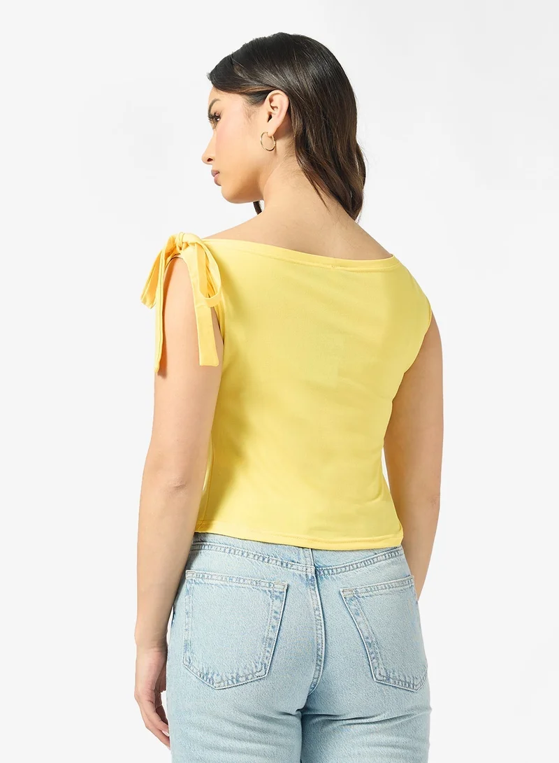 Ginger Assymetric Drop Shoulder Top