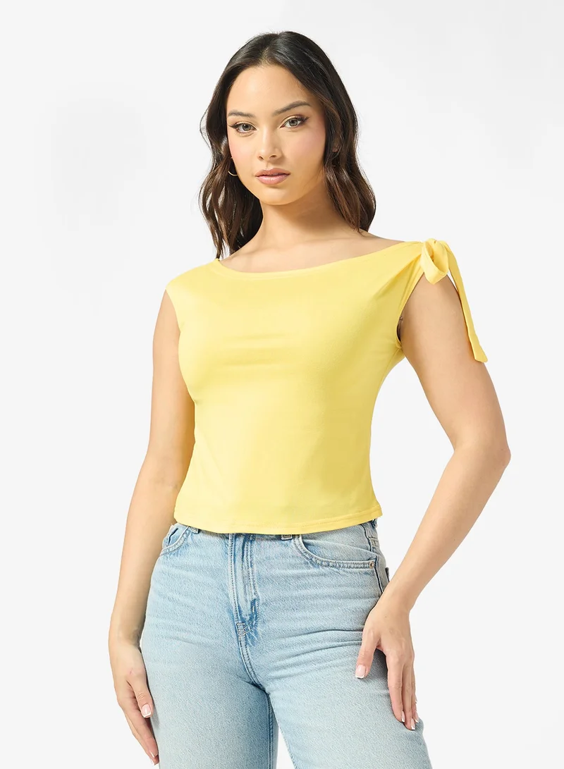 Ginger Assymetric Drop Shoulder Top