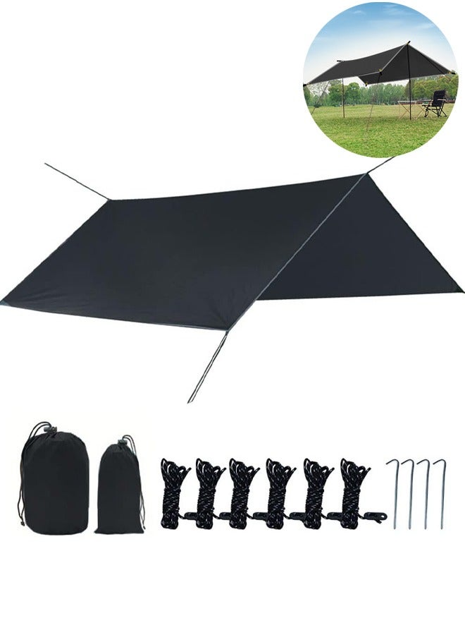 Camping Tarp - Waterproof Hammock Tarp Rain Fly, Premium Lightweight Tent Tarp, Easy to Setup Camping Tarp Tent for Backpacking, Hiking, Travel, Outdoor Adventures Survival Shelter Sunshade - Image 1