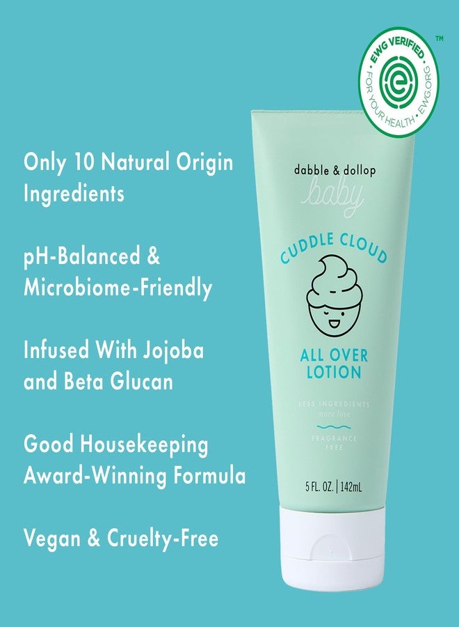 Dabble & Dollop Baby Cuddle Cloud™ All Over Lotion - Fragrance-Free Baby Moisturizer for Sensitive Skin, Gentle All-Over Hydrating Lotion (1-Pack, 5 oz) - Image 4