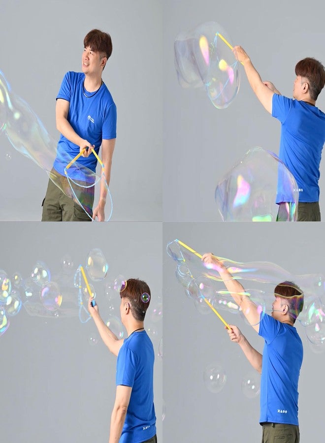 Uncle Bubble Giant Wizard 2-Pack | Double Bubble Fun with Giant Bubble Wands | Includes 2 Pair Wands & Concentrated Bubble Solution | Outdoor Toys for Kids & Families - Image 4