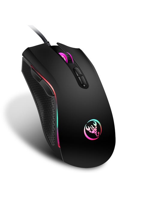 Wired Mouse A869 Wired Gaming Mouse 3200DPI 7 Buttons 7 Color LED Optical Computer Mouse Player Mice Gaming Mouse for Pro Gamer