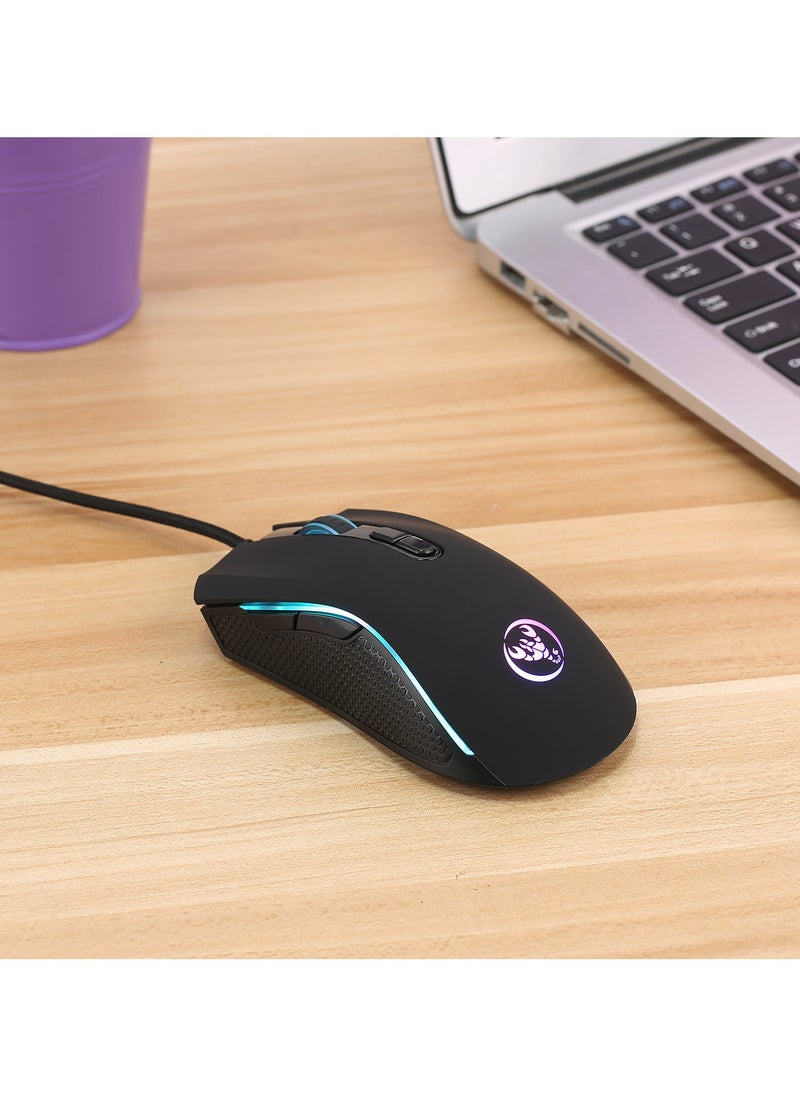 Wired Mouse A869 Wired Gaming Mouse 3200DPI 7 Buttons 7 Color LED Optical Computer Mouse Player Mice Gaming Mouse for Pro Gamer