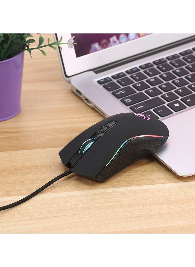 Wired Mouse A869 Wired Gaming Mouse 3200DPI 7 Buttons 7 Color LED Optical Computer Mouse Player Mice Gaming Mouse for Pro Gamer