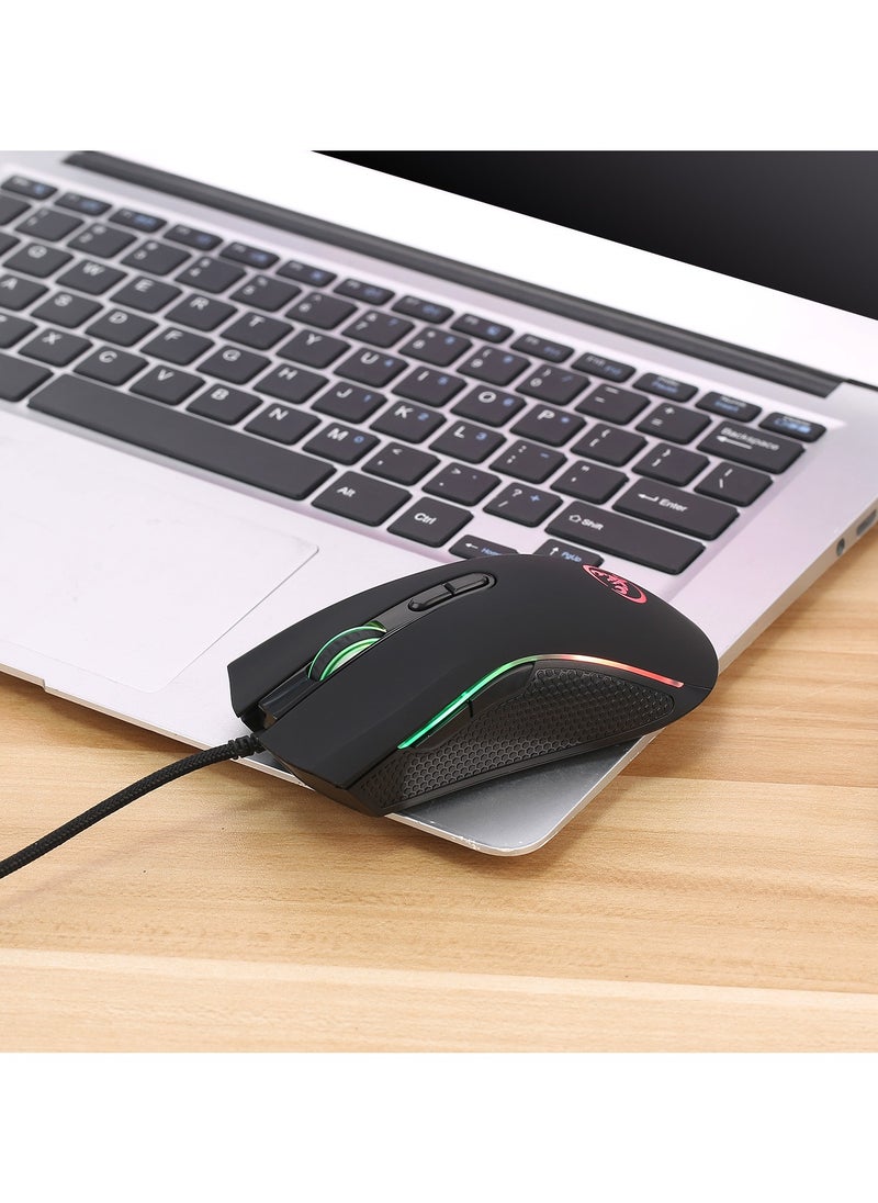 Wired Mouse A869 Wired Gaming Mouse 3200DPI 7 Buttons 7 Color LED Optical Computer Mouse Player Mice Gaming Mouse for Pro Gamer