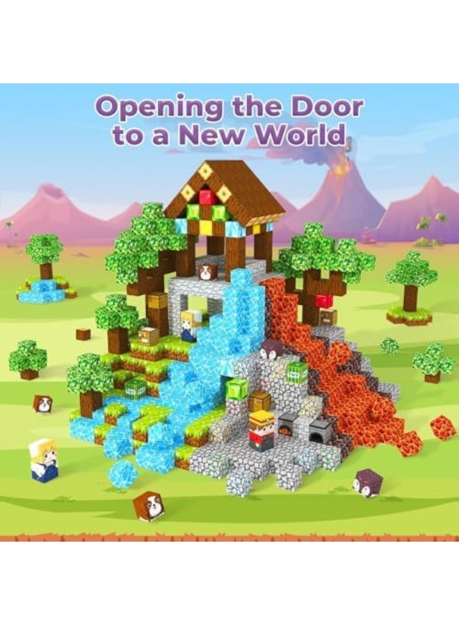 100PCS Magnetic Blocks,Magnet Building Toys,0.8IN Magnet Cubes Tiles Building Blocks,Sensory STEM Toys for 3+ Boys Girls (Pet Paradise) - Image 5