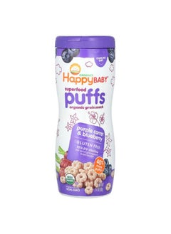 Happy Baby, Superfood Puffs, Organic Grain Snack, Purple Carrot & Blueberry, 2.1 oz (60 g)