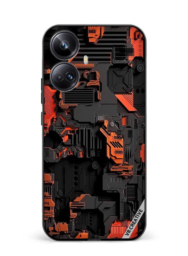 VR CREATIVE Protective Case Cover For Realme 10 Pro Plus Circuit Design Multicolour - Image 1