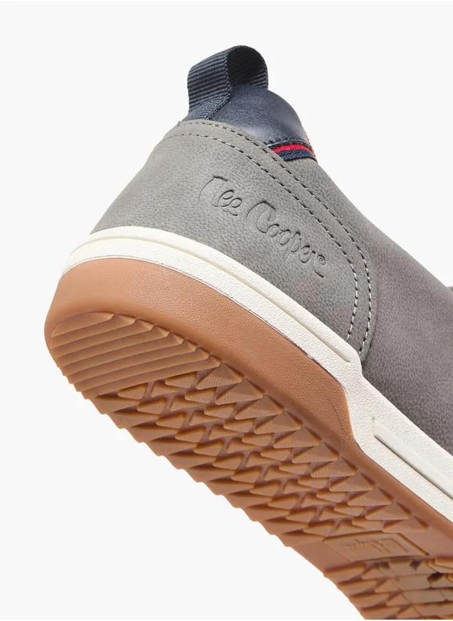 Lee Cooper Men's Solid Slip-On Loafers with Pull Tabs