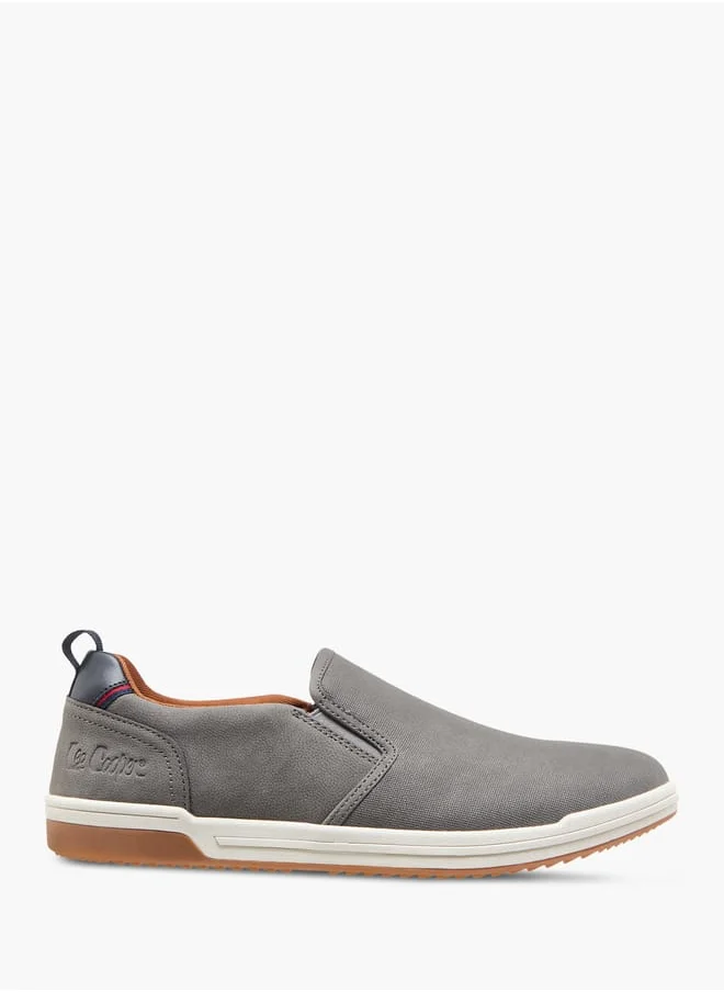 Lee Cooper Men's Solid Slip-On Loafers with Pull Tabs