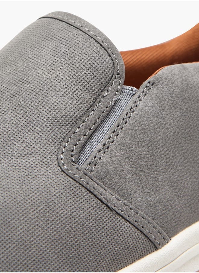 Lee Cooper - Men's Solid Slip-On Loafers with Pull Tabs - Image 1