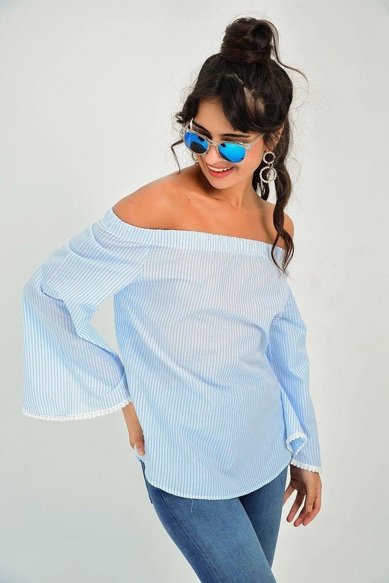 Weshaya Blouse Women Blue - Image 4