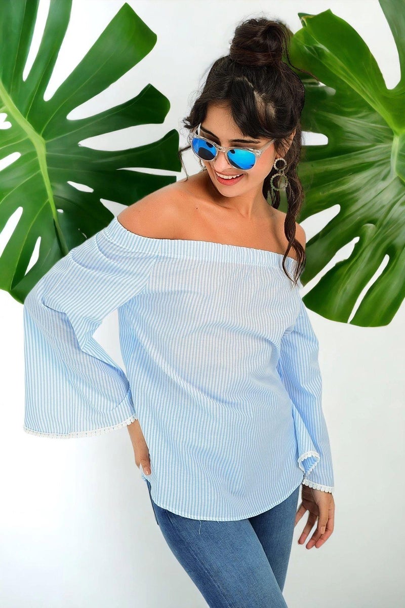 Weshaya Blouse Women Blue - Image 1
