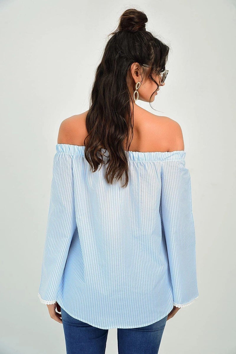 Weshaya Blouse Women Blue - Image 5